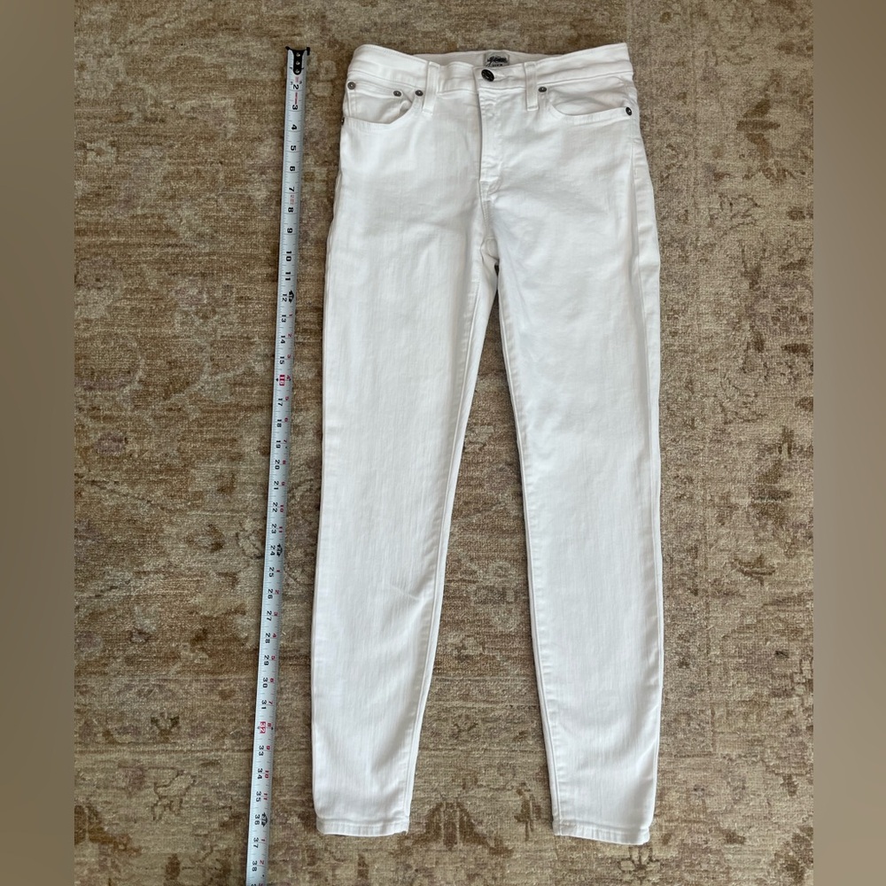 J. Crew 8”  Toothpick Jeans in White size 26